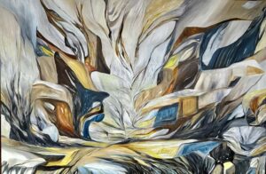Otis Mexico Acapulco Hurricane is an oil on canvas abstract painting