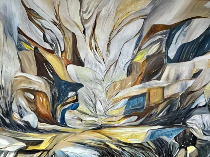 Otis Mexico Acapulco Hurricane is an oil on canvas abstract painting