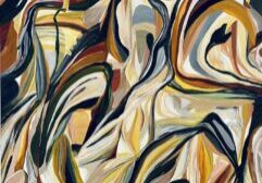 Leaves 4 Mexico is an abstract acrylic painting of nature photographed.