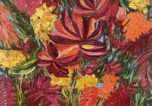 India Garden 5 with bottlebrush and frangipani flowered trees